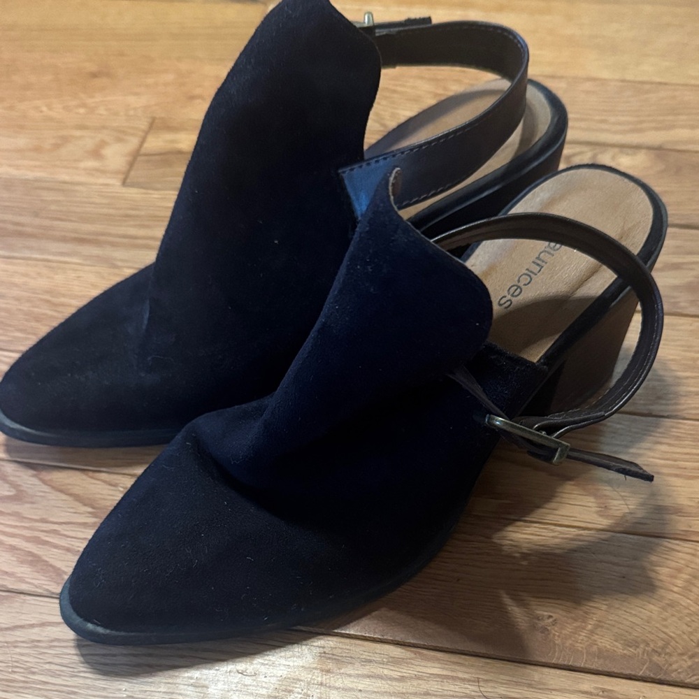Maurices Black Slingback Mules